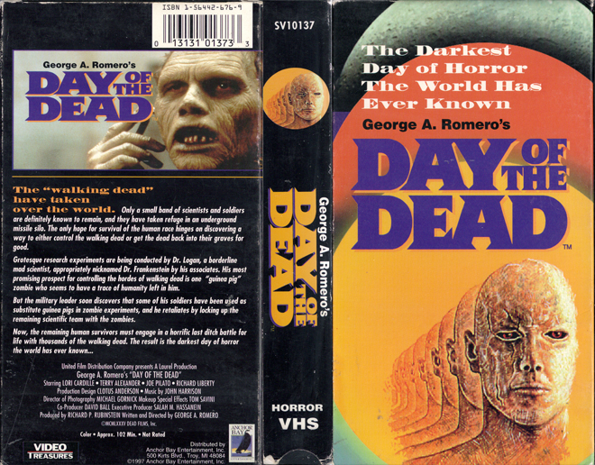 DAY OF THE DEAD VHS COVER
