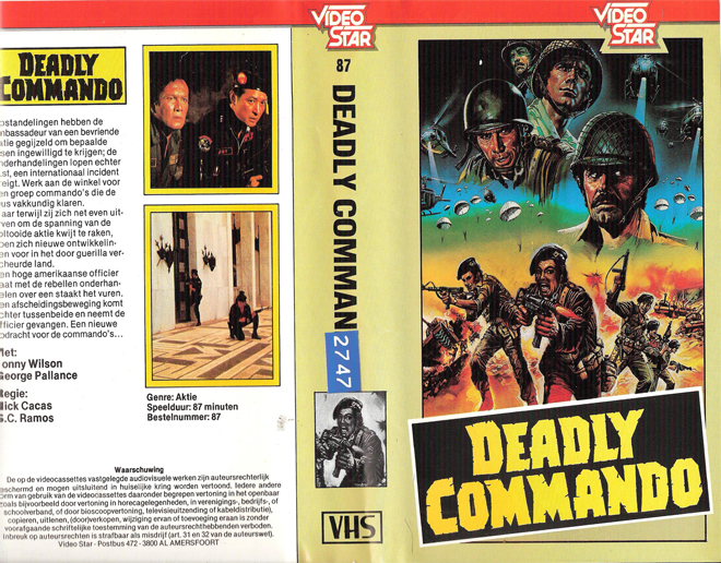 DEADLY COMMANDO VHS COVER