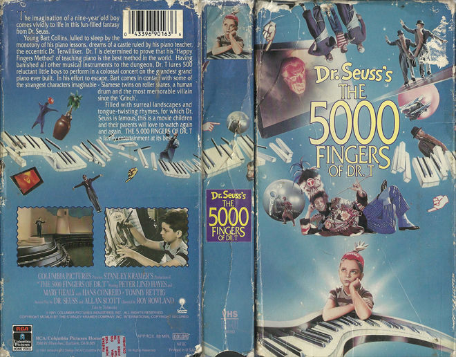 DR SEUSS'S THE 5000 FINGERS OF DOCTOR T VHS COVER