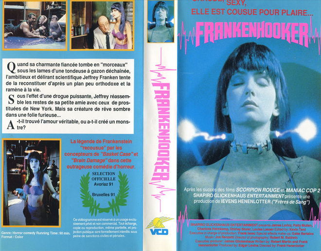 FRANKENHOOKER, BIG BOX VHS, HORROR, ACTION EXPLOITATION, ACTION, ACTIONXPLOITATION, SCI-FI, MUSIC, THRILLER, SEX COMEDY,  DRAMA, SEXPLOITATION, VHS COVER, VHS COVERS, DVD COVER, DVD COVERS