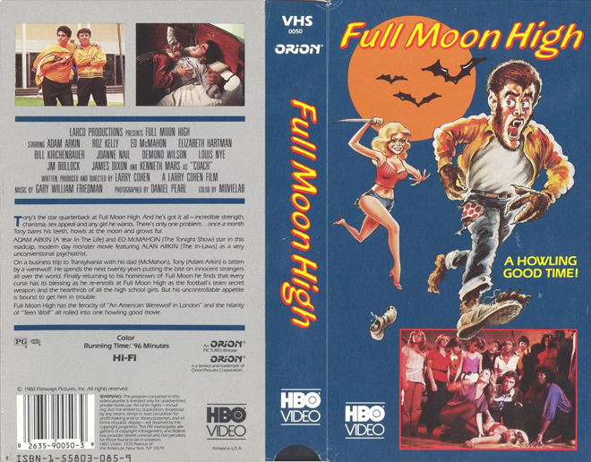 FULL MOON HIGH VHS COVER