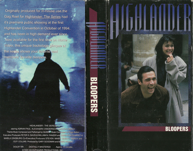 HIGHLANDER BLOOPERS VHS COVER