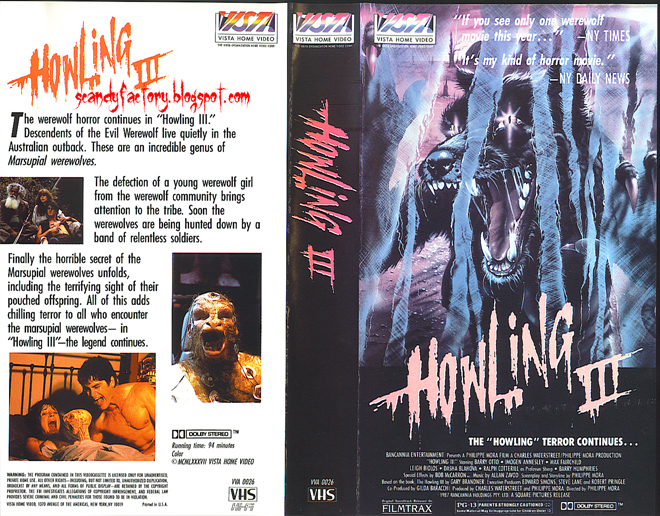 HOWLING III VHS COVER