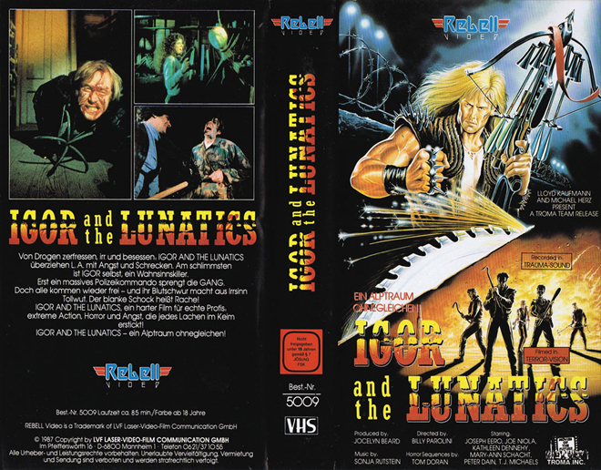IGOR AND THE LUNATICS VHS COVER