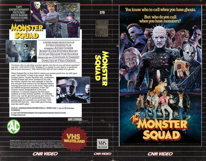 MONSTER SQUAD HORROR SLASHERS CUSTOM VHS