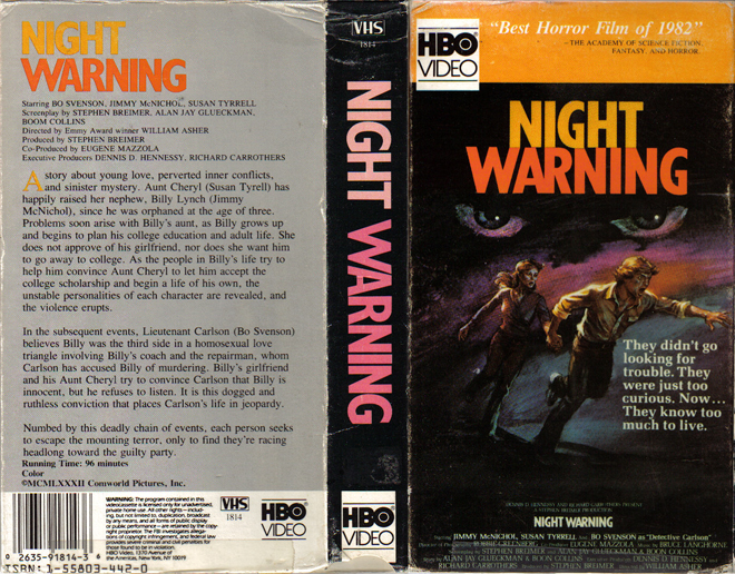NIGHT WARNING VHS COVER
