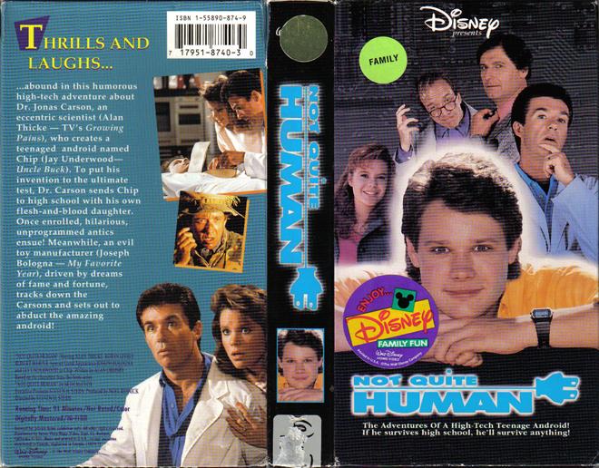NOT QUITE HUMAN VHS COVER