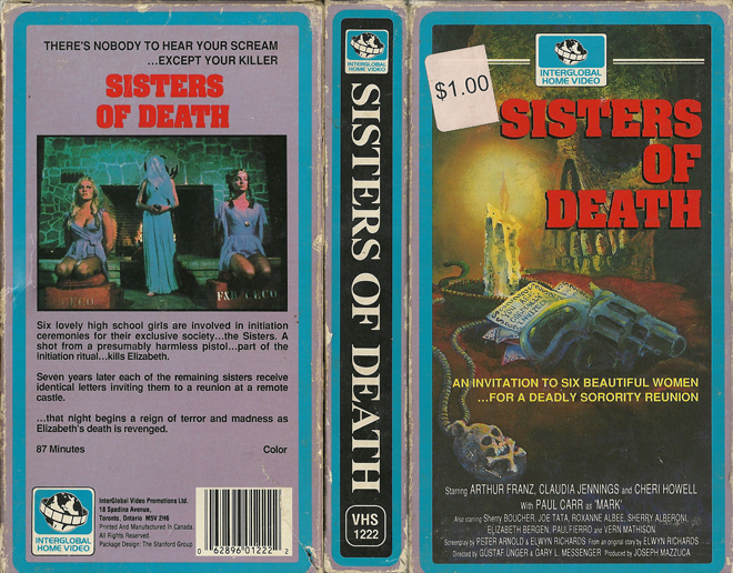 SISTERS OF DEATH INTERGLOBAL HOME VIDEO VHS COVER