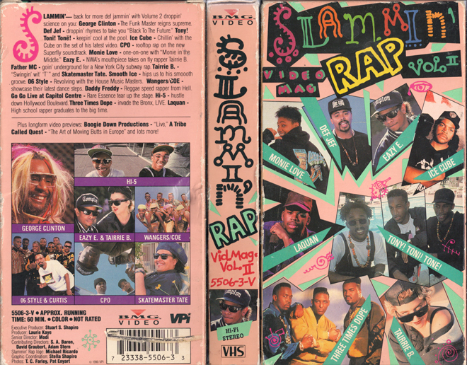 SLAMMIN' RAP VIDEO MAGAZINE VOLUME 2 VHS COVER, VHS COVERS