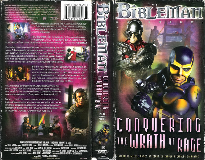 THE BIBLEMAN ADVENTURES CONQUERING THE WRATH OF RAGE, ACTION VHS COVER, HORROR VHS COVER, BLAXPLOITATION VHS COVER, HORROR VHS COVER, ACTION EXPLOITATION VHS COVER, SCI-FI VHS COVER, MUSIC VHS COVER, SEX COMEDY VHS COVER, DRAMA VHS COVER, SEXPLOITATION VHS COVER, BIG BOX VHS COVER, CLAMSHELL VHS COVER, VHS COVER, VHS COVERS, DVD COVER, DVD COVERS