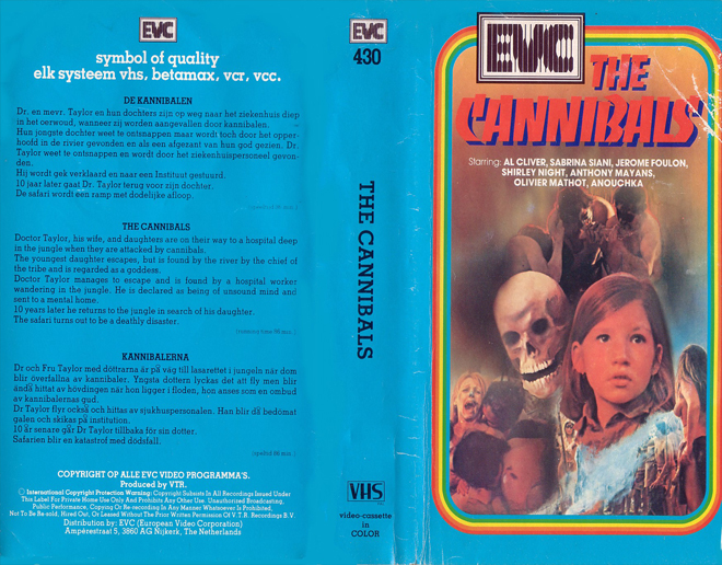 THE CANNIBALS EVC VHS COVER