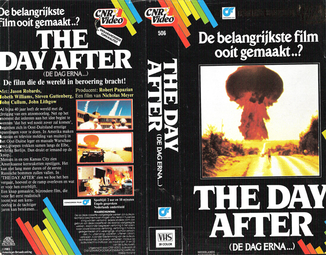 THE DAY AFTER, BRAZIL VHS, BRAZILIAN VHS, ACTION VHS COVER, HORROR VHS COVER, BLAXPLOITATION VHS COVER, HORROR VHS COVER, ACTION EXPLOITATION VHS COVER, SCI-FI VHS COVER, MUSIC VHS COVER, SEX COMEDY VHS COVER, DRAMA VHS COVER, SEXPLOITATION VHS COVER, BIG BOX VHS COVER, CLAMSHELL VHS COVER, VHS COVER, VHS COVERS, DVD COVER, DVD COVERS