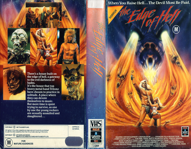 THE EDGE OF HELL, TRICK OR TREAT, AUSTRALIAN, HORROR, ACTION EXPLOITATION, ACTION, HORROR, SCI-FI, MUSIC, THRILLER, SEX COMEDY,  DRAMA, SEXPLOITATION, VHS COVER, VHS COVERS, DVD COVER, DVD COVERS