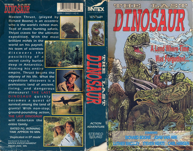 THE LAST DINOSAUR VHS COVER, VHS COVERS
