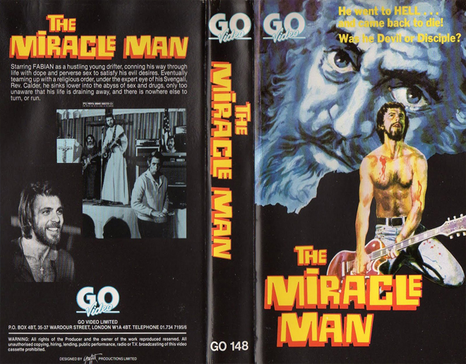 THE MIRACLE MAN VHS COVER, VHS COVERS