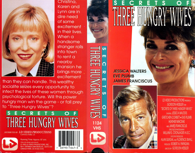 SECRETS OF THREE HUNGRY WIVES VHS COVER