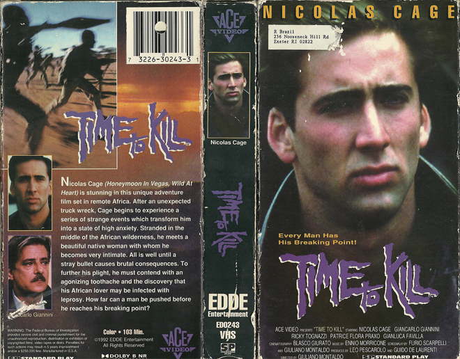 TIME TO KILL VHS COVER