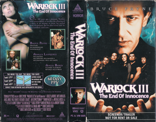 WARLOCK 3 : THE END OF INNOCENCE VHS COVER