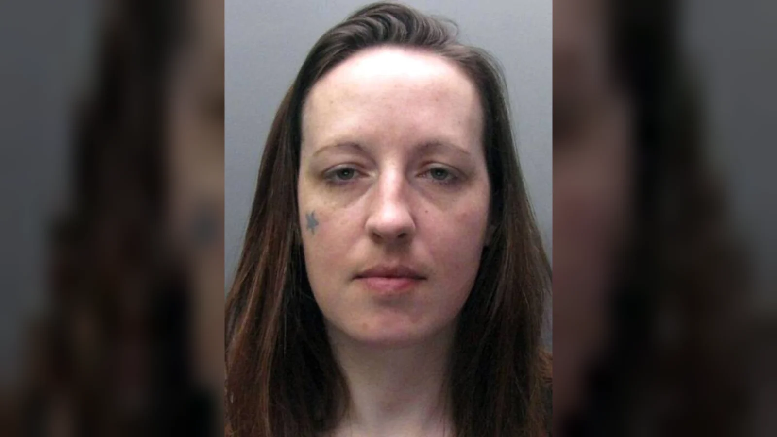 Joanna Dennehy in a police custody photograph, a small star tattooed below her right eye