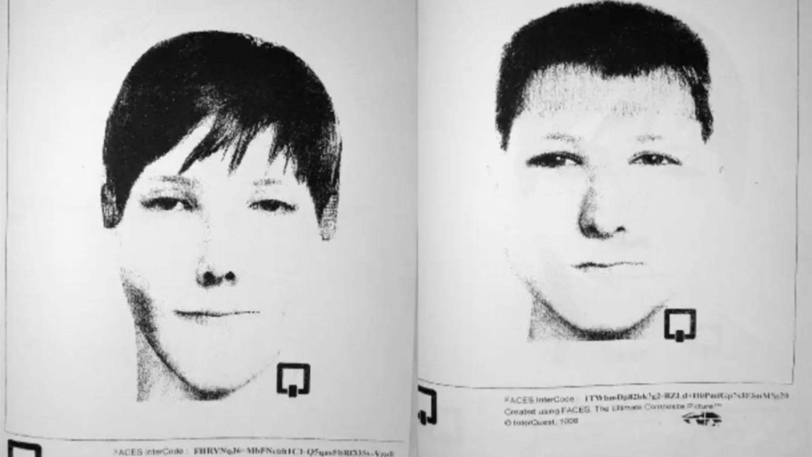 Two police composite sketches of young men issued during the 2007 Dnipropetrovsk investigation