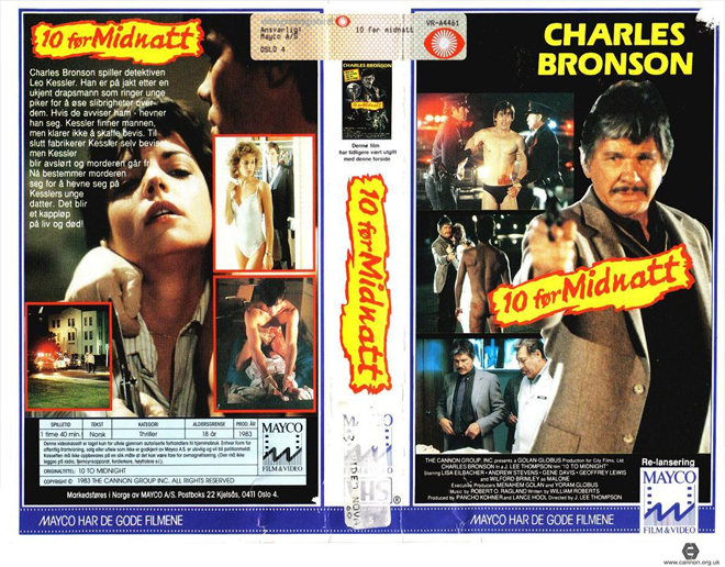 10 TO MIDNIGHT, THRILLER ACTION HORROR SCIFI, ACTION VHS COVER, HORROR VHS COVER, BLAXPLOITATION VHS COVER, HORROR VHS COVER, ACTION EXPLOITATION VHS COVER, SCI-FI VHS COVER, MUSIC VHS COVER, SEX COMEDY VHS COVER, DRAMA VHS COVER, SEXPLOITATION VHS COVER, BIG BOX VHS COVER, CLAMSHELL VHS COVER, VHS COVER, VHS COVERS, DVD COVER, DVD COVERS