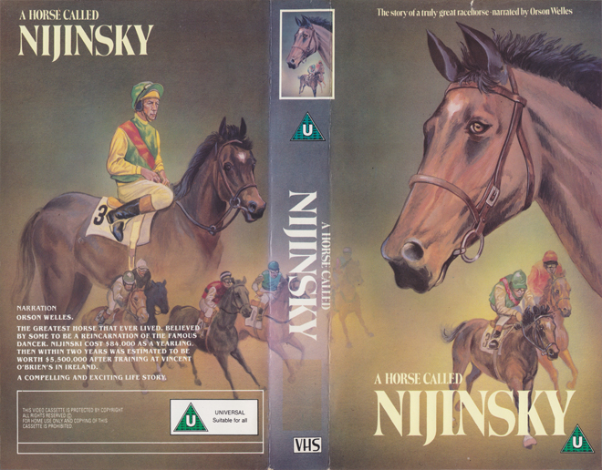 A HORSE CALLED NIJINSKY, BIG BOX VHS, HORROR, ACTION EXPLOITATION, ACTION, ACTIONXPLOITATION, SCI-FI, MUSIC, THRILLER, SEX COMEDY,  DRAMA, SEXPLOITATION, VHS COVER, VHS COVERS, DVD COVER, DVD COVERS