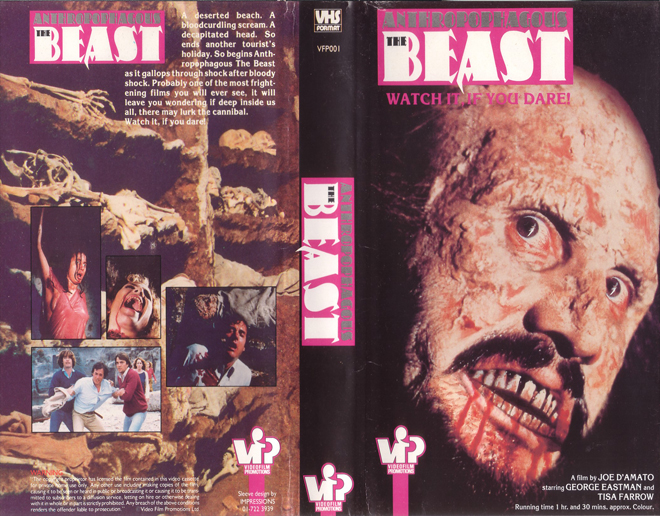 ANTHROPOPHAGOUS THE BEAST VIP VHS COVER