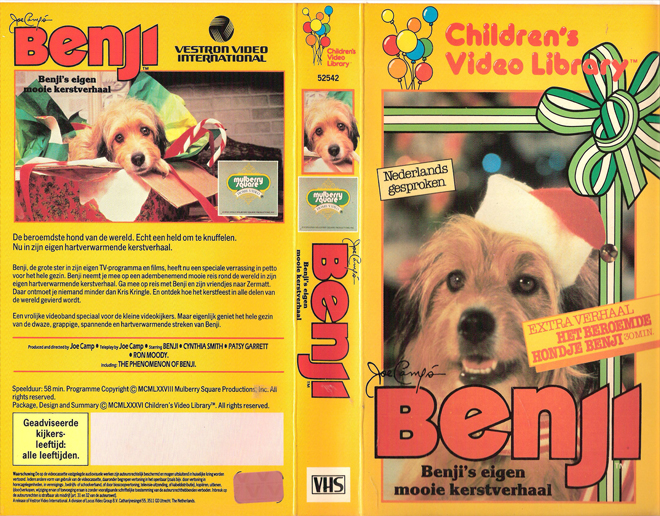 BENJI CHRISTMAS SPECIAL VHS COVER