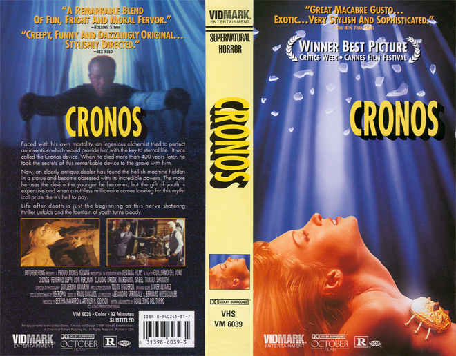 CRONOS,  THRILLER, ACTION, HORROR, BLAXPLOITATION, HORROR, ACTION EXPLOITATION, SCI-FI, MUSIC, SEX COMEDY, DRAMA, SEXPLOITATION, VHS COVER, VHS COVERS