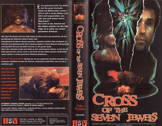 CROSS OF THE SEVEN JEWELS, BIG BOX VHS, HORROR, ACTION EXPLOITATION, ACTION, ACTIONXPLOITATION, SCI-FI, MUSIC, THRILLER, SEX COMEDY,  DRAMA, SEXPLOITATION, VHS COVER, VHS COVERS, DVD COVER, DVD COVERS