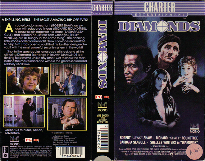 DIAMONDS VHS COVER