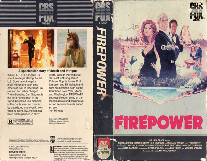 FIREPOWER, HORROR, ACTION EXPLOITATION, ACTION, HORROR, SCI-FI, MUSIC, THRILLER, SEX COMEDY,  DRAMA, SEXPLOITATION, VHS COVER, VHS COVERS, DVD COVER, DVD COVERS