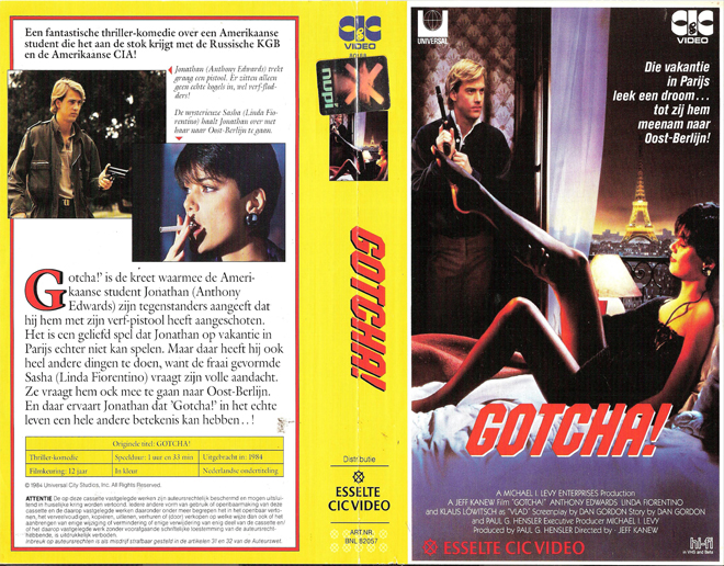 GOTCHA TOBE HOOPER VHS COVER