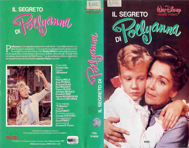 IL SEGRETO DI POLLYANNA VHS COVER, ACTION VHS COVER, HORROR VHS COVER, BLAXPLOITATION VHS COVER, HORROR VHS COVER, ACTION EXPLOITATION VHS COVER, SCI-FI VHS COVER, MUSIC VHS COVER, SEX COMEDY VHS COVER, DRAMA VHS COVER, SEXPLOITATION VHS COVER, BIG BOX VHS COVER, CLAMSHELL VHS COVER, VHS COVER, VHS COVERS, DVD COVER, DVD COVERS