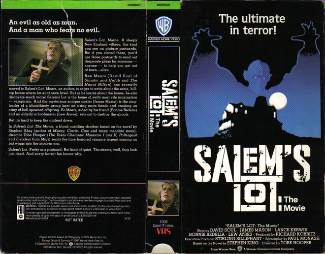 SALEMS LOT, HORROR, ACTION EXPLOITATION, ACTION, HORROR, SCI-FI, MUSIC, THRILLER, SEX COMEDY,  DRAMA, SEXPLOITATION, VHS COVER, VHS COVERS, DVD COVER, DVD COVERS