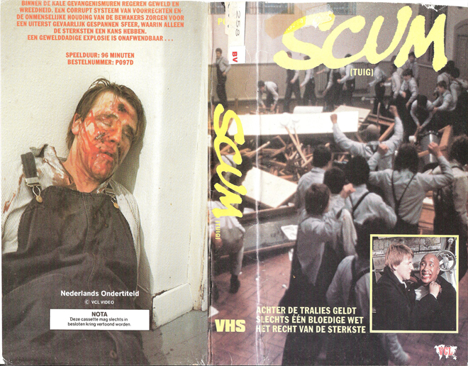 SCUM, NETHERLANDS, VESTRON VIDEO INTERNATIONAL, BIG BOX, HORROR, ACTION EXPLOITATION, ACTION, HORROR, SCI-FI, MUSIC, THRILLER, SEX COMEDY,  DRAMA, SEXPLOITATION, VHS COVER, VHS COVERS, DVD COVER, DVD COVERS