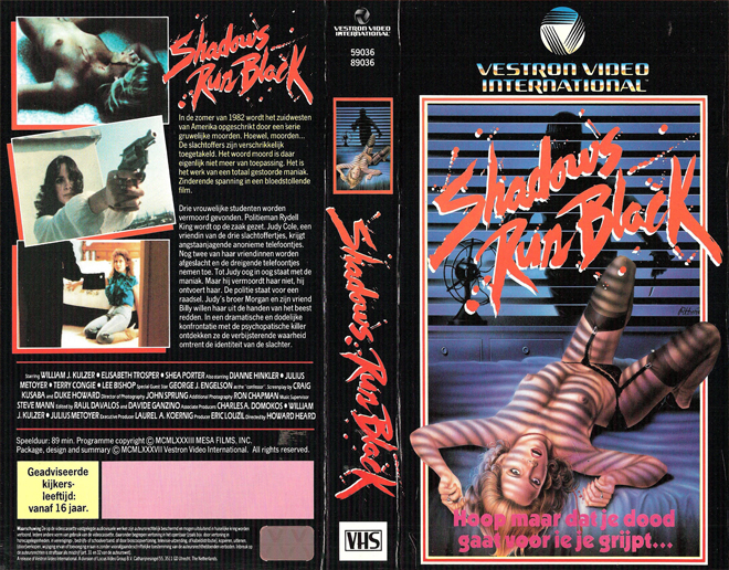 SHADOWS RUN BLACK VHS COVER