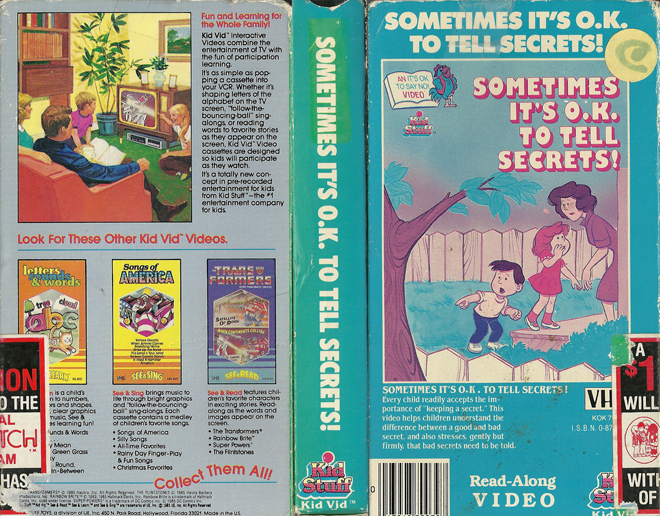 SOMETIMES ITS OK TO TELL SECRETS, BIG BOX VHS, HORROR, ACTION EXPLOITATION, ACTION, ACTIONXPLOITATION, SCI-FI, MUSIC, THRILLER, SEX COMEDY,  DRAMA, SEXPLOITATION, VHS COVER, VHS COVERS, DVD COVER, DVD COVERS