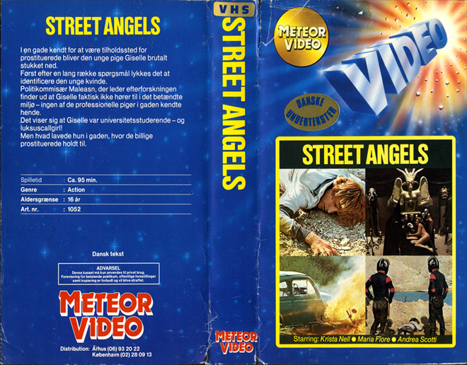 STREET ANGELS, METEOR VIDEO, BIG BOX VHS, HORROR, ACTION EXPLOITATION, ACTION, ACTIONXPLOITATION, SCI-FI, MUSIC, THRILLER, SEX COMEDY,  DRAMA, SEXPLOITATION, VHS COVER, VHS COVERS, DVD COVER, DVD COVERS