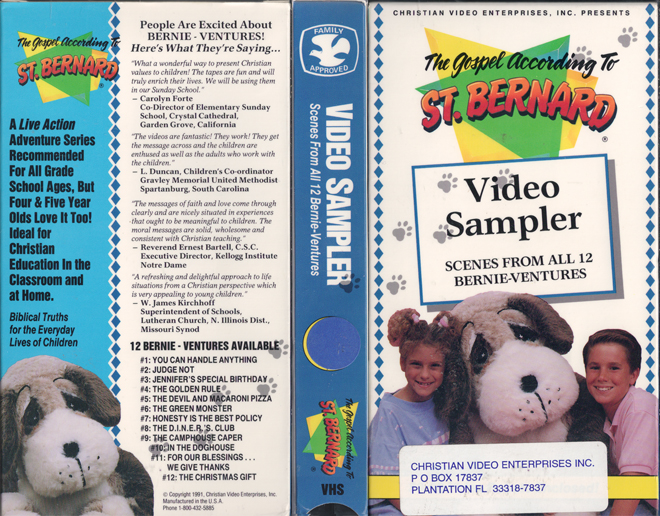 THE GOSPEL ACCORDING TO ST. BERNARD :VIDEO SAMPLER