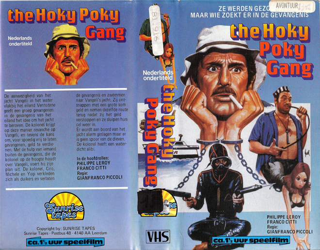 THE HOKY POKY GANG, NETHERLANDS, VESTRON VIDEO INTERNATIONAL, BIG BOX, HORROR, ACTION EXPLOITATION, ACTION, HORROR, SCI-FI, MUSIC, THRILLER, SEX COMEDY,  DRAMA, SEXPLOITATION, VHS COVER, VHS COVERS, DVD COVER, DVD COVERS