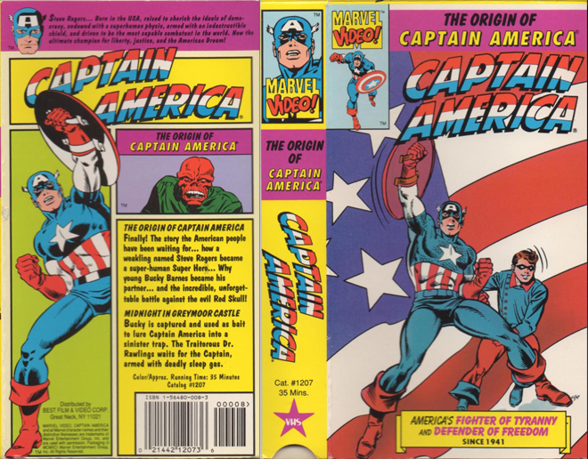 THE ORIGIN OF CAPTAIN AMERICA CARTOON VHS, RARE VHS, ACTION, HORROR, BLAXPLOITATION, HORROR, ACTION EXPLOITATION, SCI-FI, MUSIC, SEX COMEDY, DRAMA, SEXPLOITATION, VHS COVER, VHS COVERS, DVD COVER, DVD COVERS