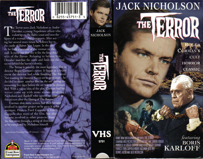 THE TERROR, HORROR, ACTION EXPLOITATION, ACTION, HORROR, SCI-FI, MUSIC, THRILLER, SEX COMEDY,  DRAMA, SEXPLOITATION, VHS COVER, VHS COVERS, DVD COVER, DVD COVERS