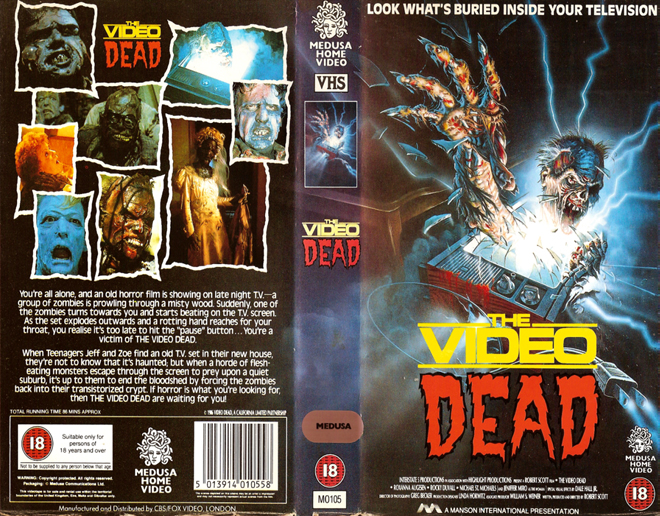 THE VIDEO DEAD VHS COVER, VHS COVERS