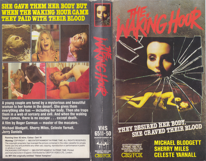 THE WAKING HOUR, CBS FOX, BIG BOX VHS, HORROR, ACTION EXPLOITATION, ACTION, ACTIONXPLOITATION, SCI-FI, MUSIC, THRILLER, SEX COMEDY,  DRAMA, SEXPLOITATION, VHS COVER, VHS COVERS, DVD COVER, DVD COVERS