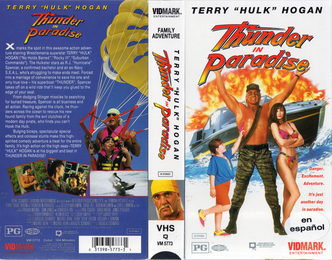 THUNDER IN PARADISE - HULK HOGAN - VIDMARK, VHS COVERS VHS COVER